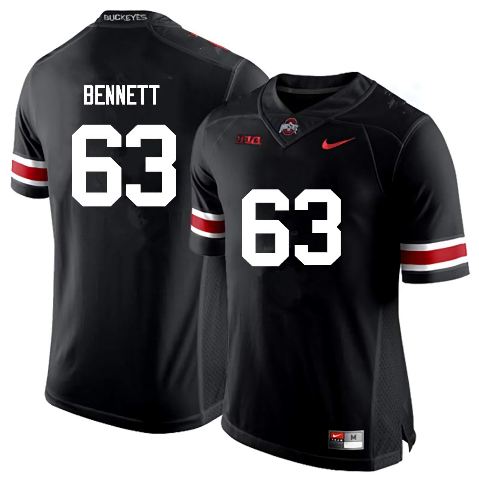 Michael Bennett Ohio State Buckeyes Men's NCAA #63 Nike Black College Stitched Football Jersey GDZ5256YC